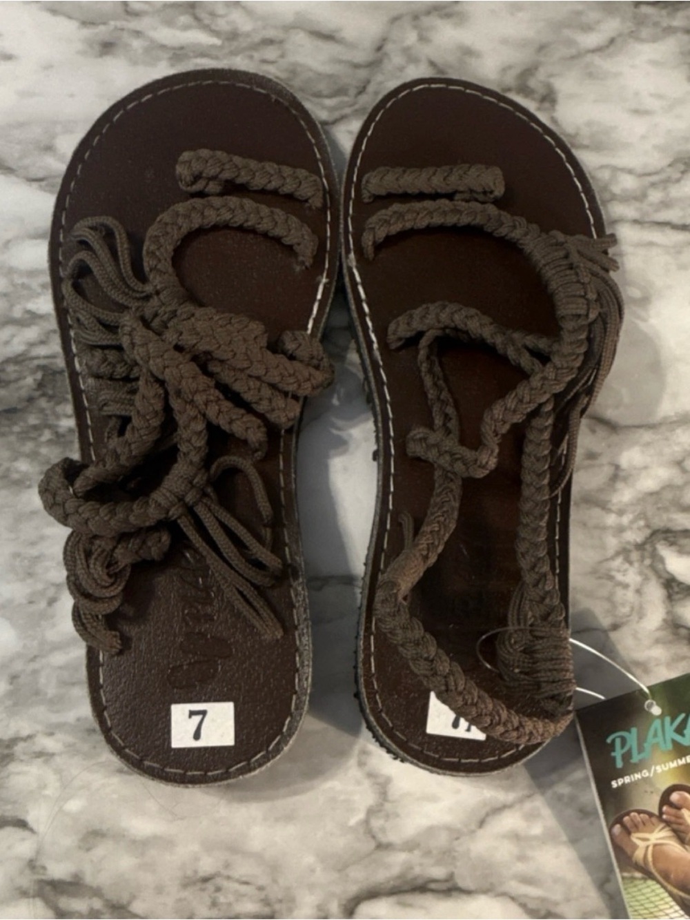 Braided Strap Women’s Sandals in Dark Green